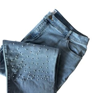 Lane Bryant Light Blue Jeans with Pearl Details